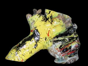 Ceramica ossido rame e smalti. Anno 2007. 26x36x12