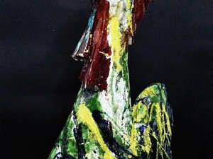 Ceramica ossidi e smalti in diverse cotture. Anno 2012. cm.30x34x20