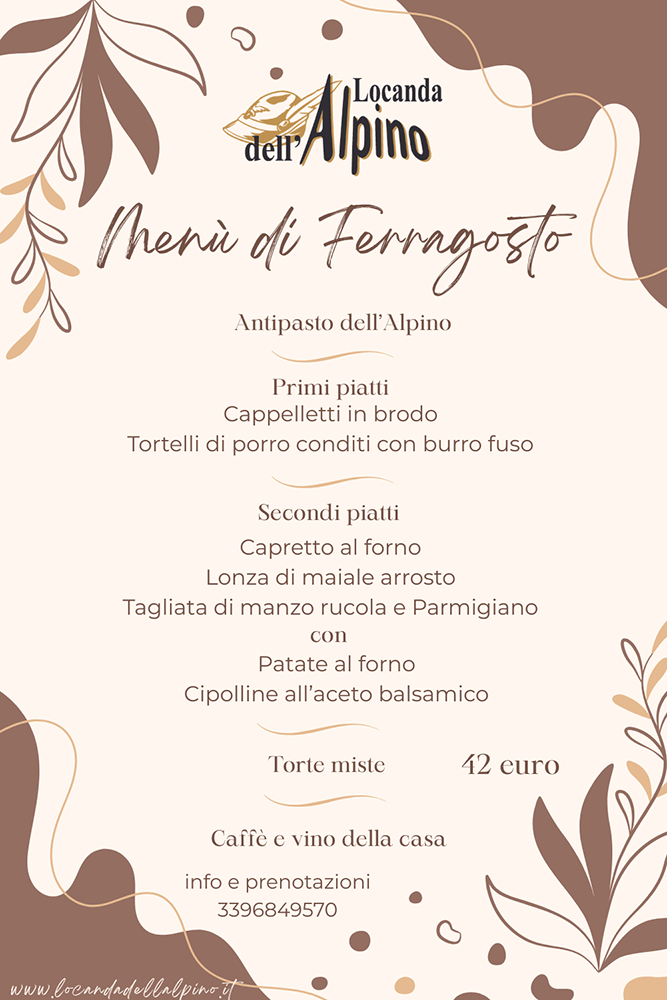 Menù di Ferragosto