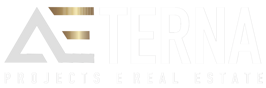 logo aeterna esteso bianco