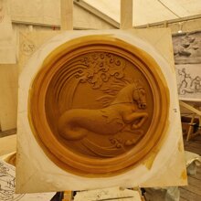 Scudo decorativo Scultura di Luigi Ottolino, Gigi Ottolino per la serie Those About To Die