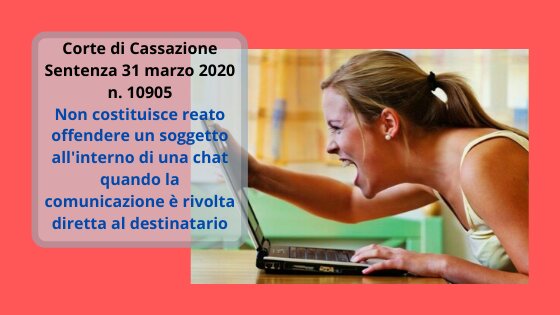 Le offese in chat non costituiscono reato quando sono rivolte direttamente alla persona offesa.
