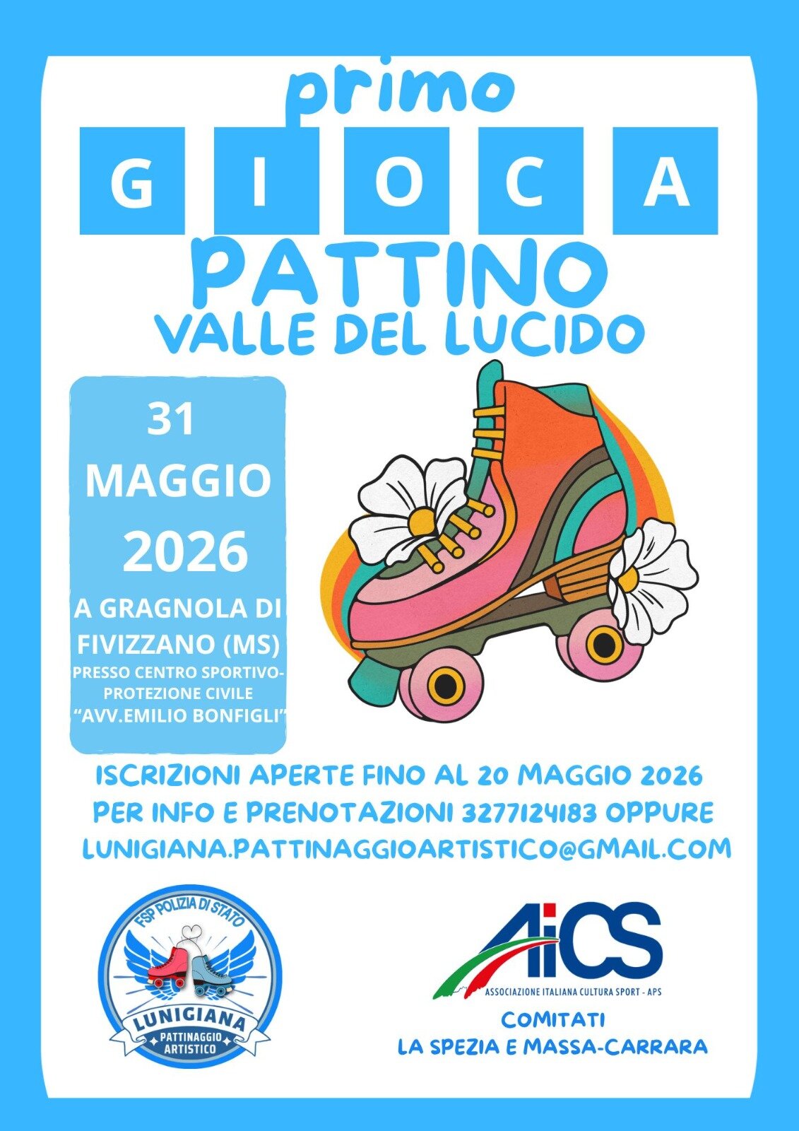 PRIMO GIOCA PATTINO VALLE DEL LUCIDO - 31 MAGGIO 2026