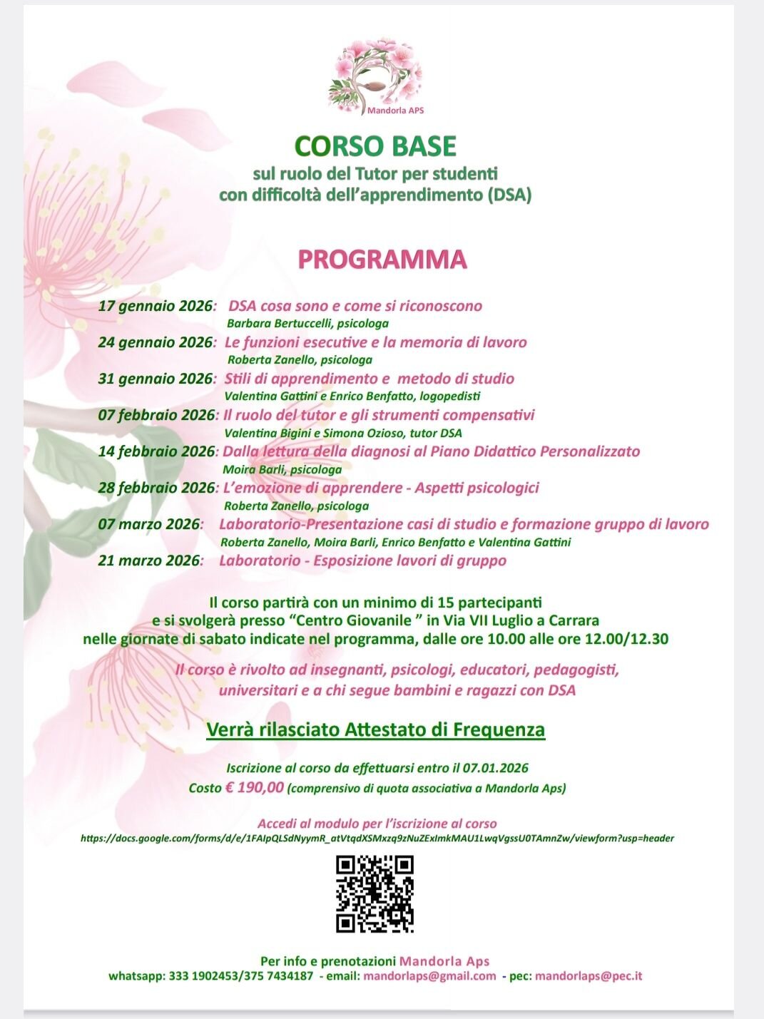 Riparte a gennaio 2026 il Corso Base Tutor DSA, BES e ADHD.