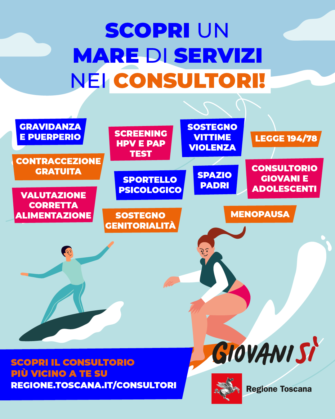 Scopri un MARE DI SERVIZI nei consultori!