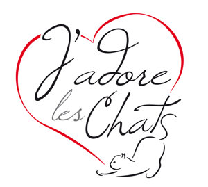 Logo per il brand di t-shirt "J'adore les Chats"