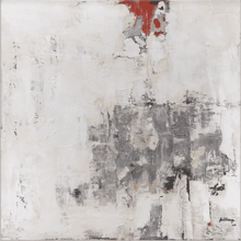 Ascoltate!... 2017, Tecnica mista su tela, cm 80 x 80