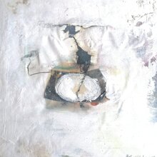 Eisprunng Tecnica mista si tessuto. 20 x 20 cm