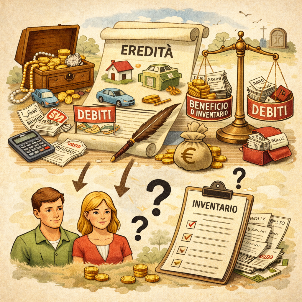 DEBITI EREDITARI: ACCETTAZIONE DI EREDITA' CON BENEFICIO DI INVENTARIO