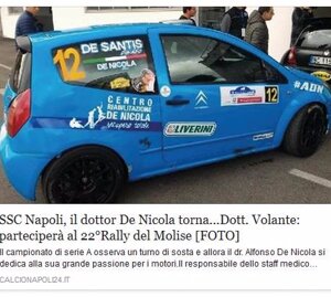 Alfonso De Nicola medico ufficiale della SCC NAPOLI CALCIO ci ha scelto per i suoi Sticker da gara.
