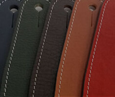 Handcrafted classic leather guitar straps