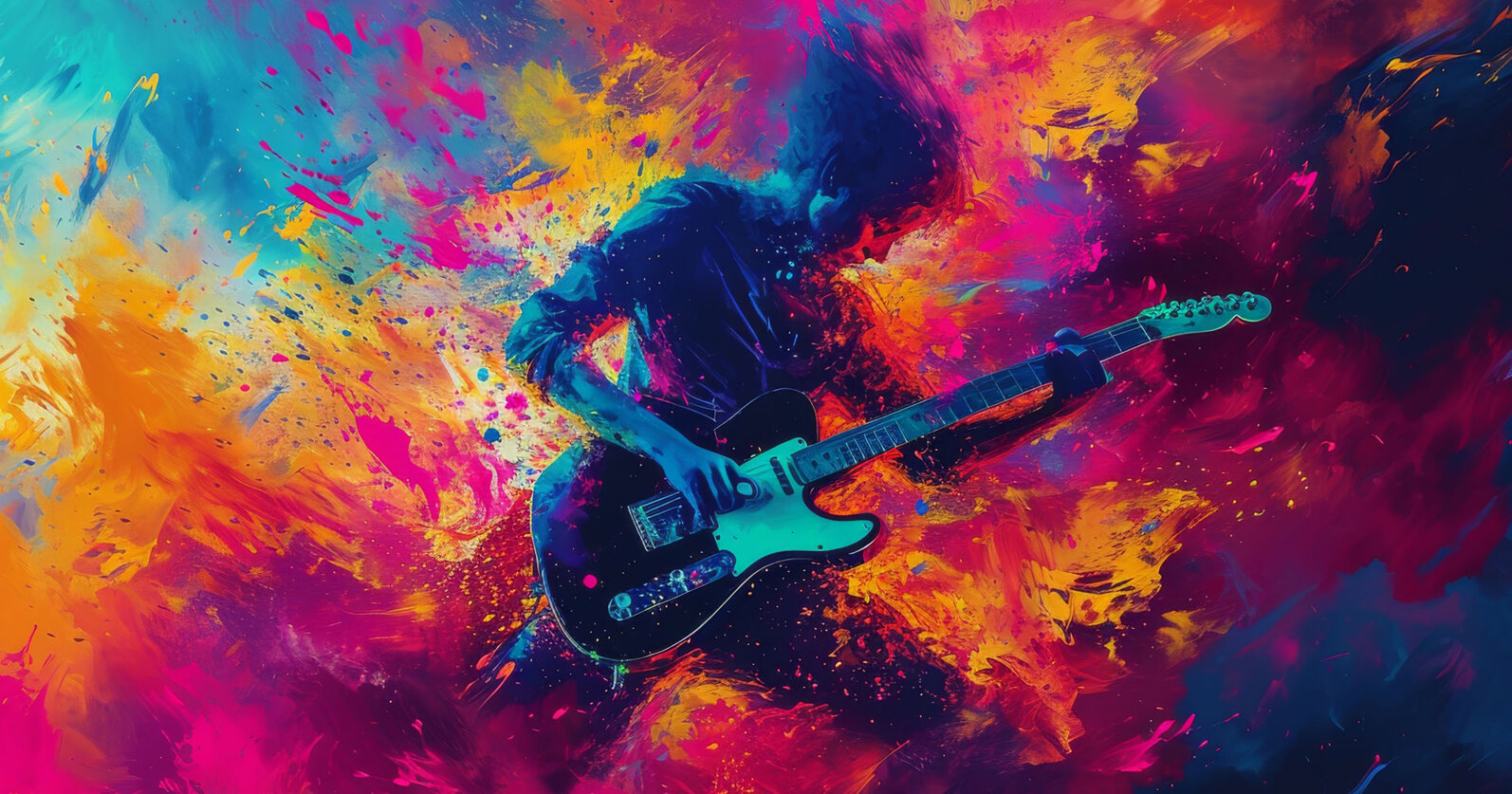 Chitarrista e esperto con chitarra vintage