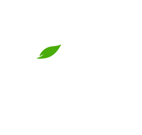 Logo EAP bianco con foglia verde