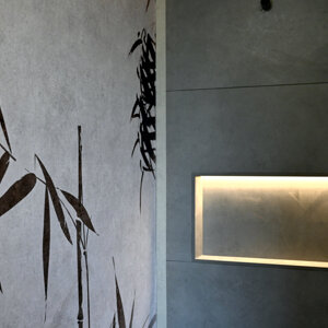 Nicchia per doccia con illuminazione interna