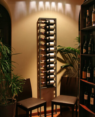Espositore vini in metallo