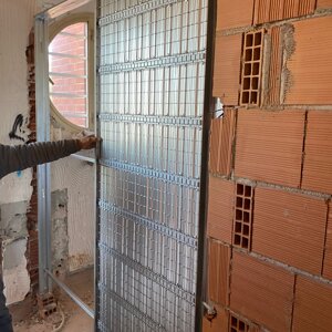 posa di struttura per porta scorrevole a scomparsa