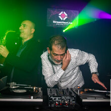 DJSet Roma, DjSax To left, Sax Mr.Luca Rizzo, on the right Dj oldschool Gianpiero Fatica