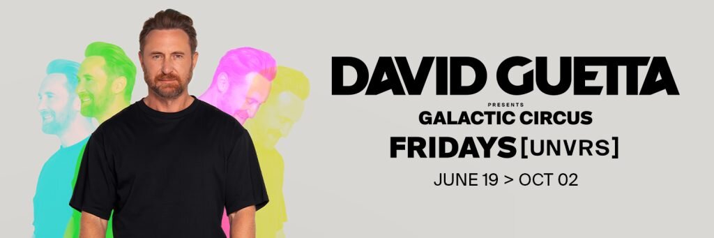 Guetta x [UNVRS]: Missione 2026 attivata. Galactic Circus torna a Ibiza ogni venerd&igrave;