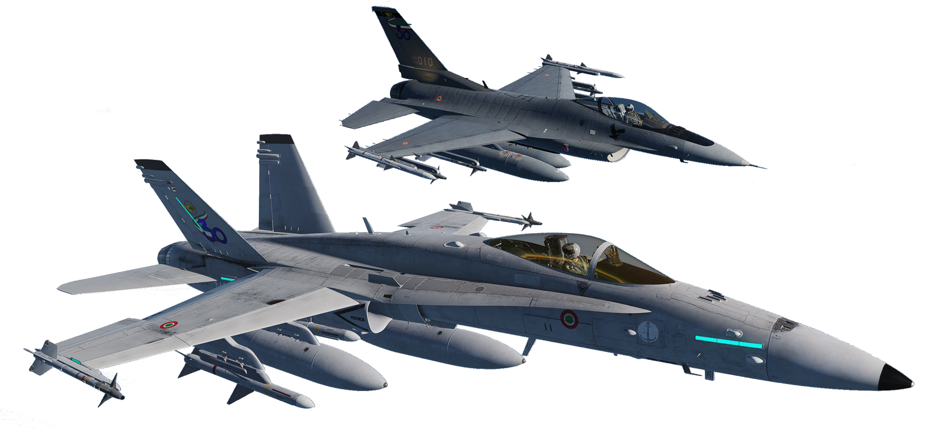 f18 e f16