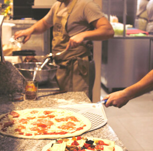 Preparazione pizze