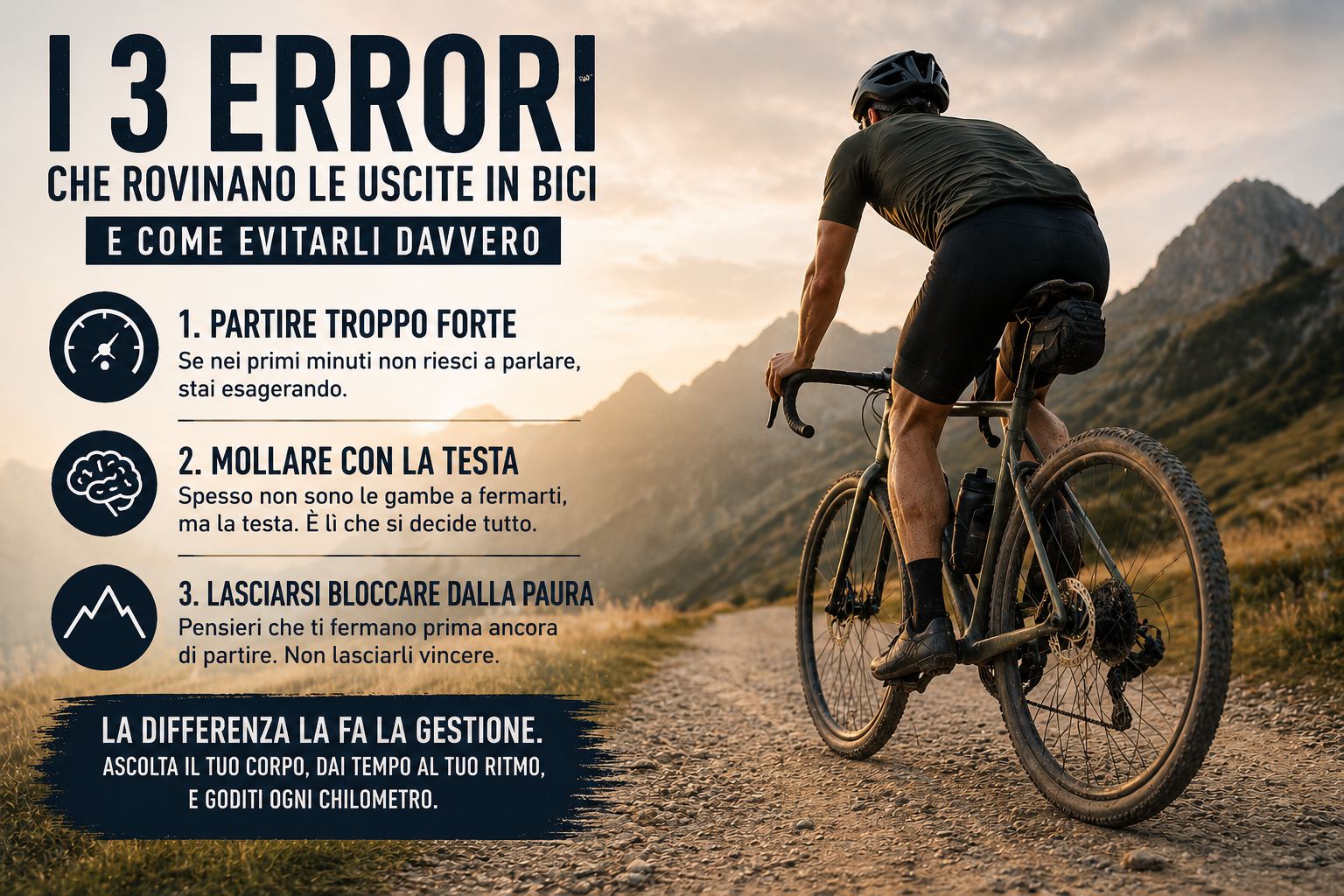 I 3 errori che rovinano le uscite in bici (e come evitarli davvero)