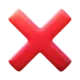 icona x rossa
