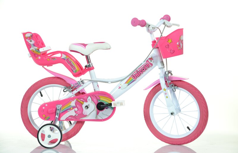 dino-bikes-unicorn-16-pollici-bicicletta-con-rotelle-per-bambina-da5-anni-a-8-anni