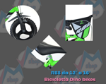 bicicletta-r88-dino-bikes-verde-e-nero-con-rotelle-in-diverse-misure