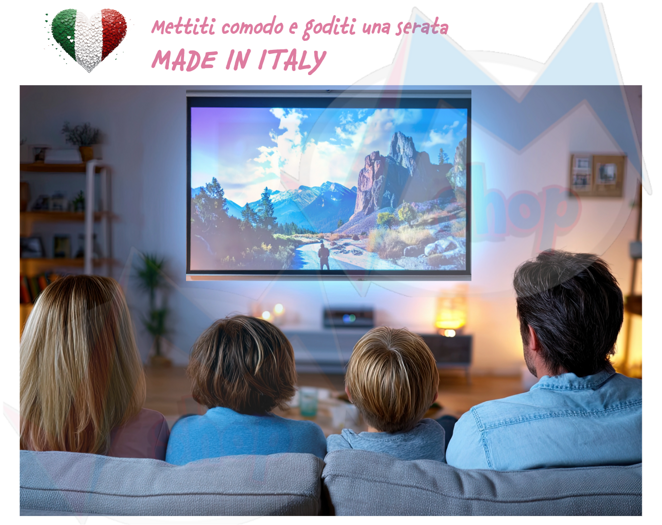 schermo per proiezione film salotto
