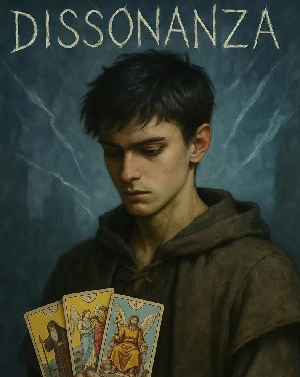 ragazzo triste i sui pensieri creano una realtà dissonante.