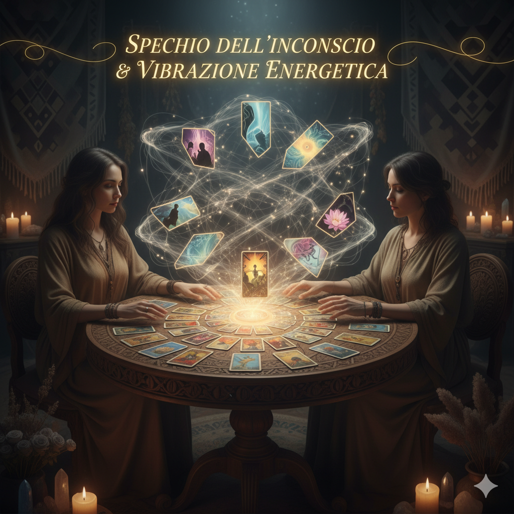 Lettura di FiloTarologia con carte dei Tarocchi interpretate come specchio dell’inconscio e della vibrazione energetica attuale del consultante. La lettura FiloTarologica offre consapevolezza e responsabilità, mostrando come cambiare il proprio paradigma 