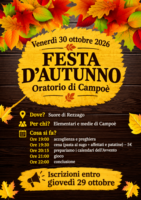 festa autunno campoÃ¨ 2026