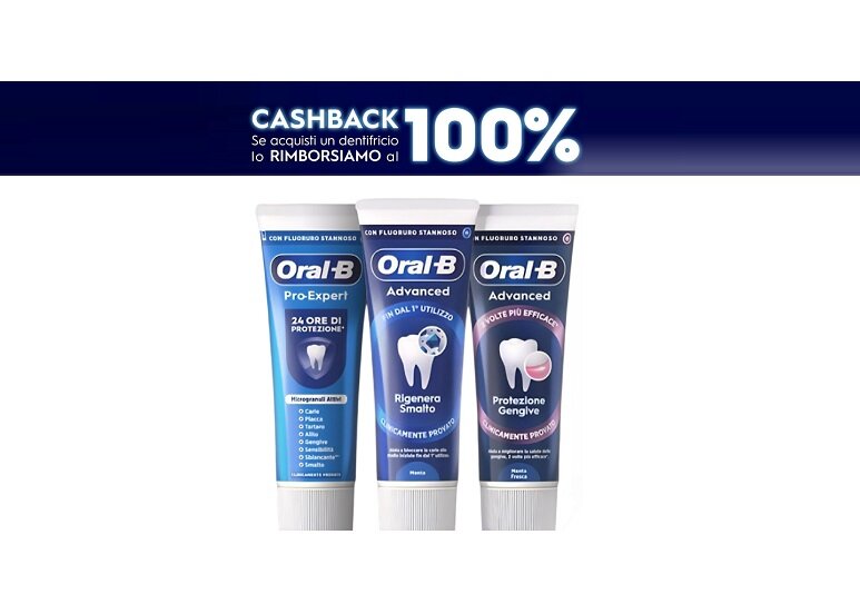 Rimborso Dentifricio Oral-B “RIMBORSO DENTIFRICIO”