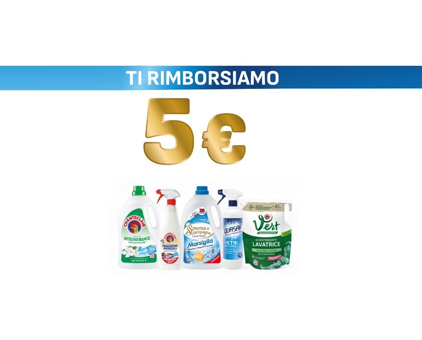 Spendi e Riprendi CHANTECLAIR, QUASAR, CHANTECLAIR VERT &ldquo;RADDOPPIA IL PULITO, DIMEZZA LA SPESA&rdquo;
