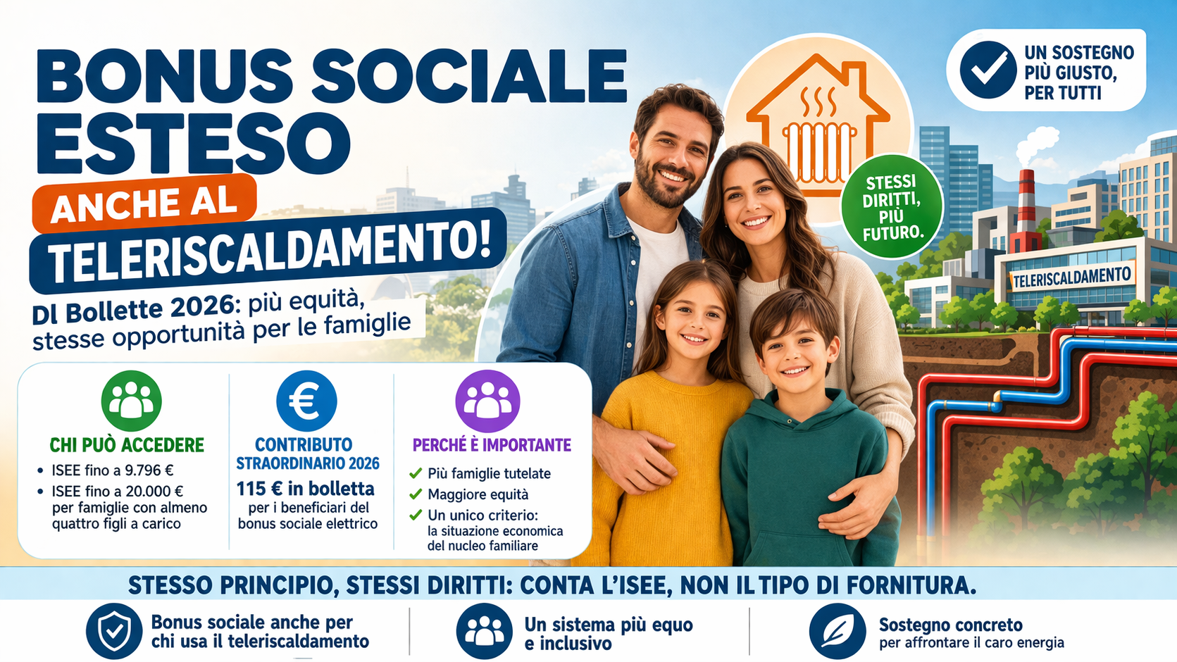 DL. Bollette 2026: bonus sociale esteso anche al teleriscaldamento. DL. Bollette 2026: bonus sociale esteso anche al teleriscaldamento.