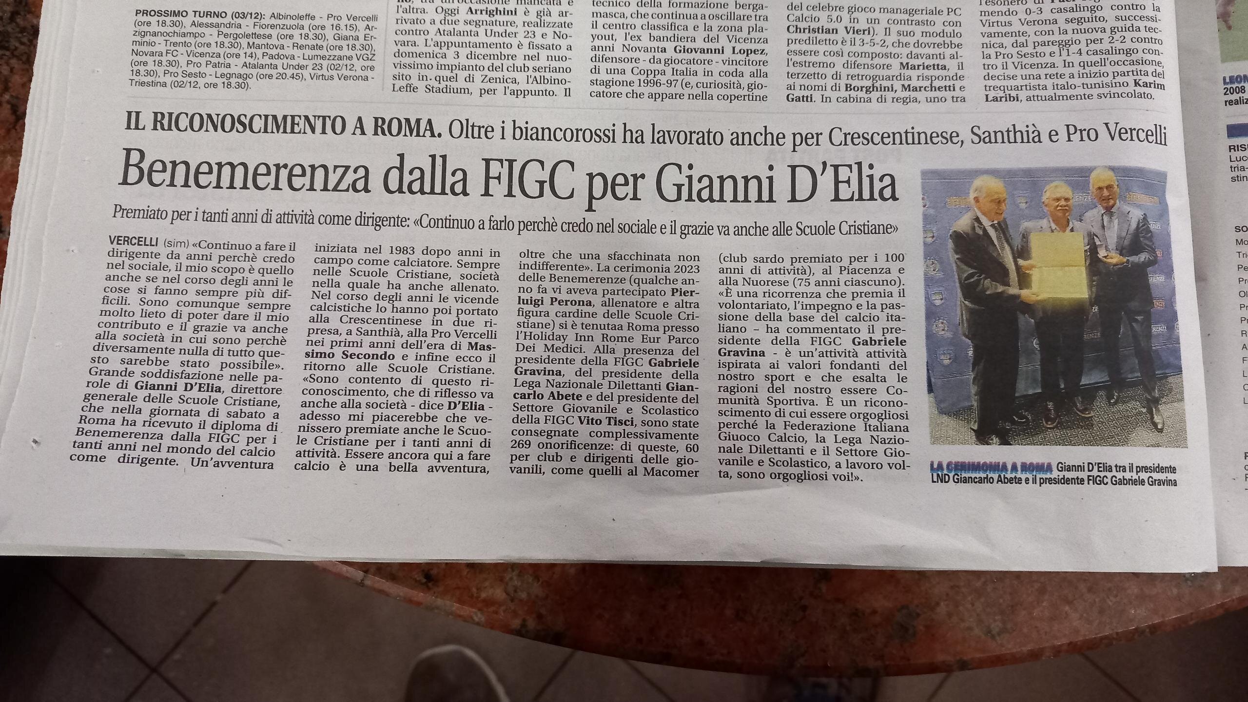 PREMIAZIONE BENEMERENZA 2023