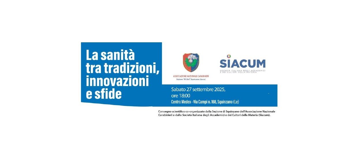 Convegno scientifico a Squinzano il 27 settembre 2025