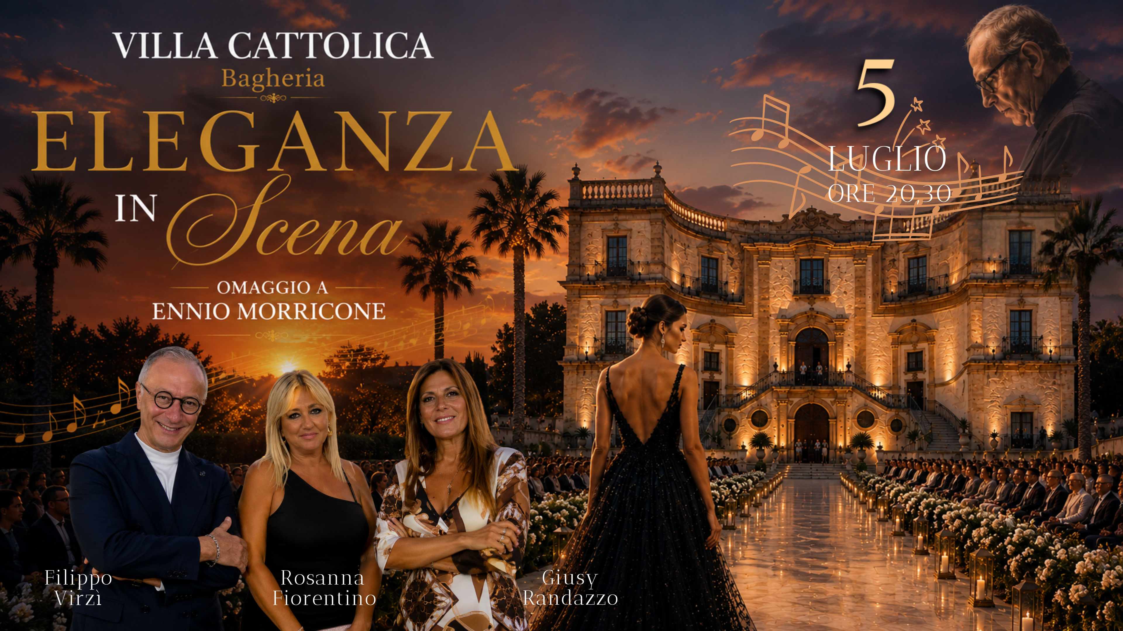 Eleganza in Scena: a Bagheria la moda incontra la magia delle musiche di Ennio Morricone