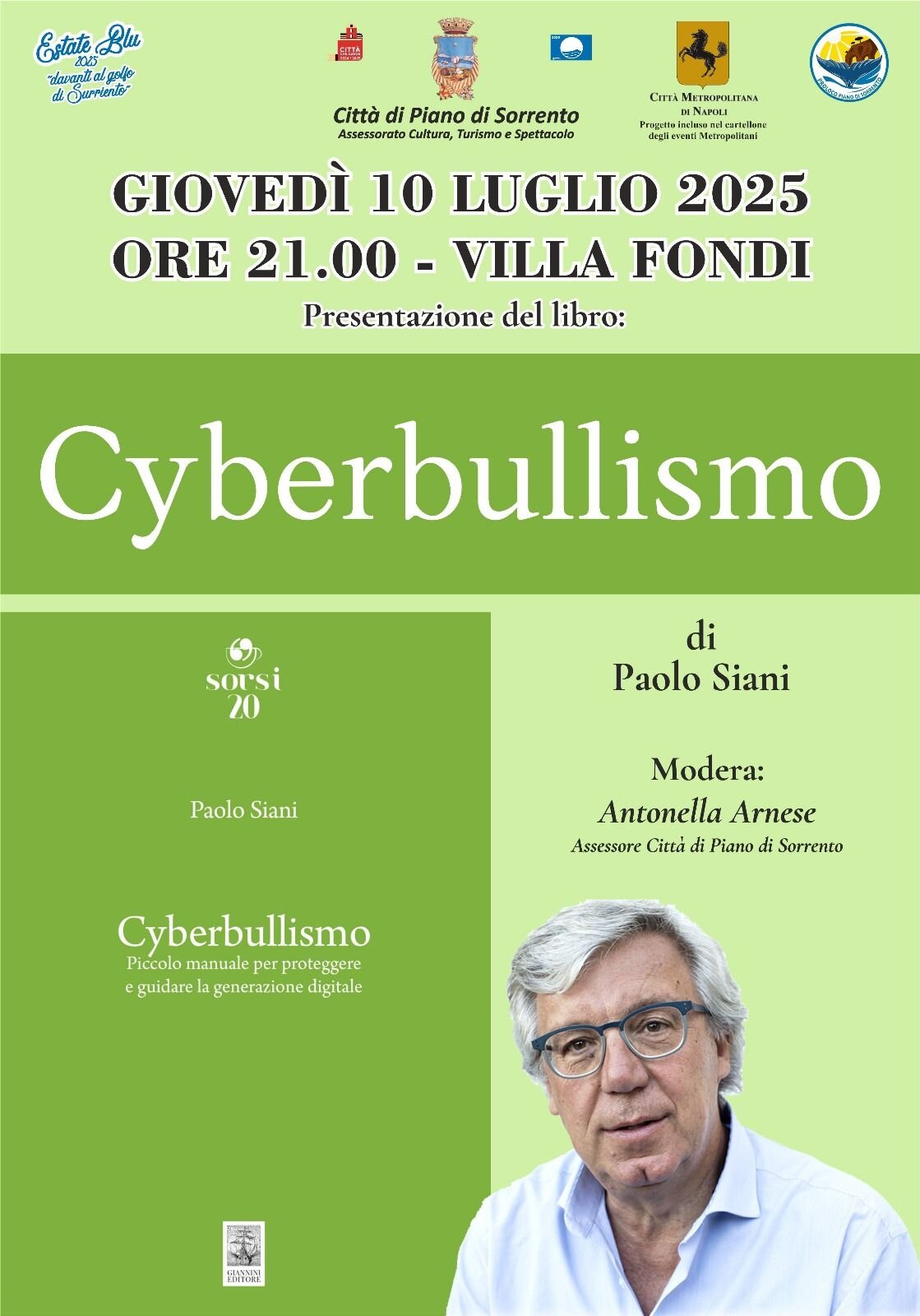 Cyberbullismo e comunità: a Villa Fondi una serata di riflessione e consapevolezza con Paolo Siani