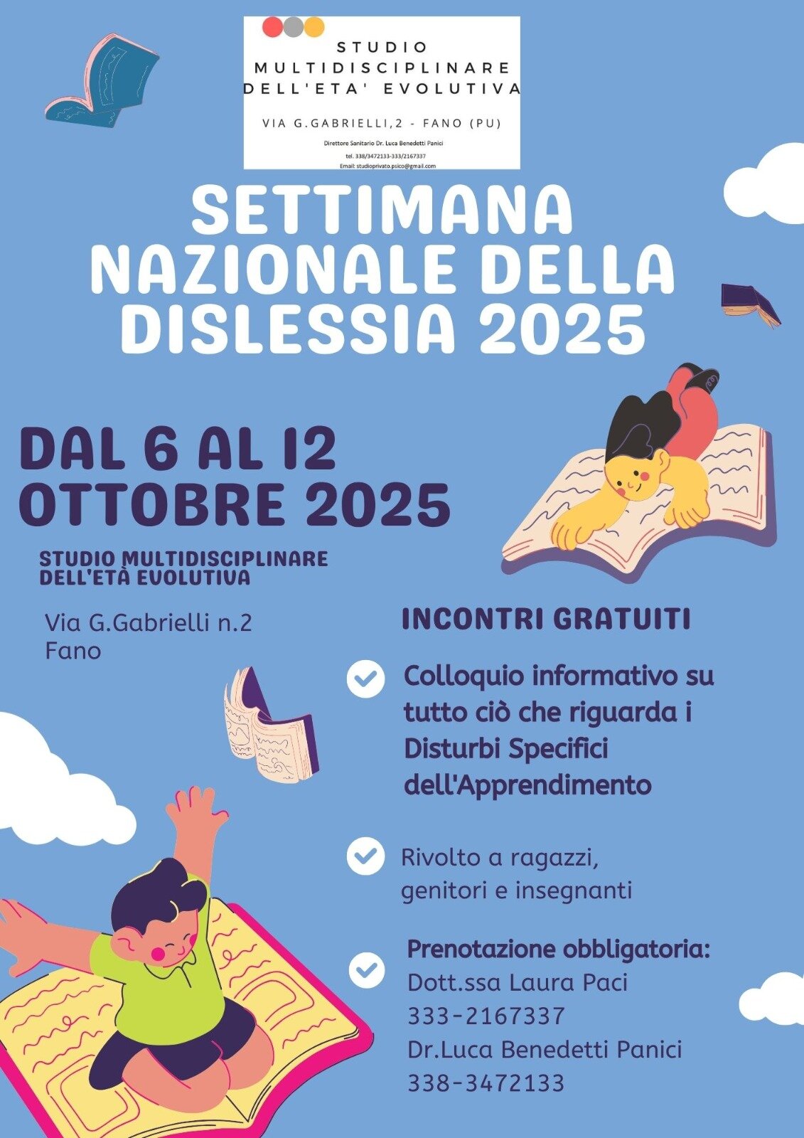 Settimana Nazionale della Dislessia; Attivazione Sportello d'ascolto gratuito