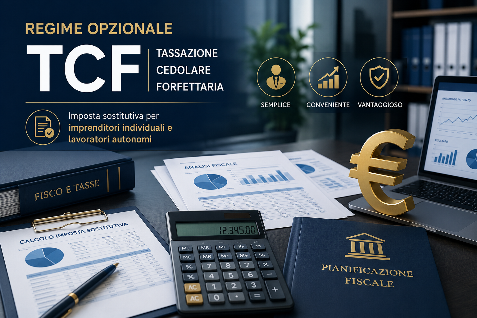 REGIME OPZIONALE TCF - LA NUOVA IMPOSTA SOSTITUTIVA PER IMPRENDITORI E LAVORATORI AUTONOMI REGIME OPZIONALE TCF - LA NUOVA IMPOSTA SOSTITUTIVA PER IMPRENDITORI E LAVORATORI AUTONOMI