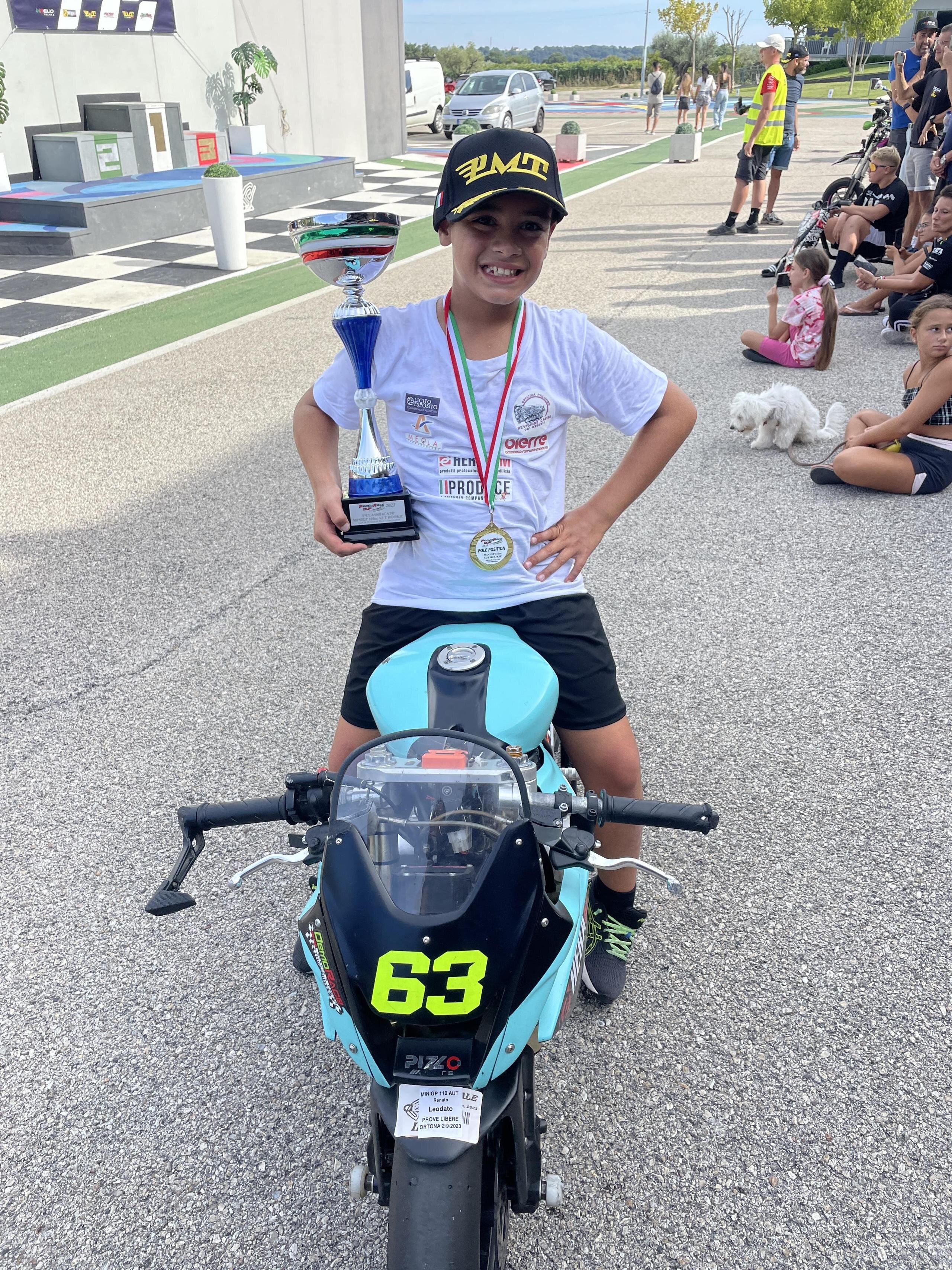 Settembre 2023 - Moto MiniGp: Renato Leodato &egrave; Campione! Vince il Titolo a Ortona