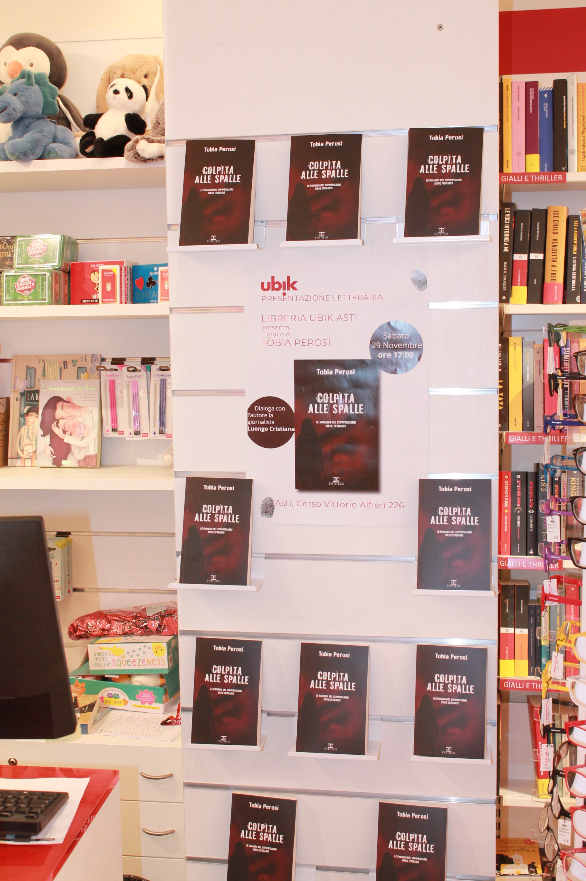 Presentazione del romanzo noir "Colpita alle spalle" alla libreria UBIK di Asti - 29 novembre 2025