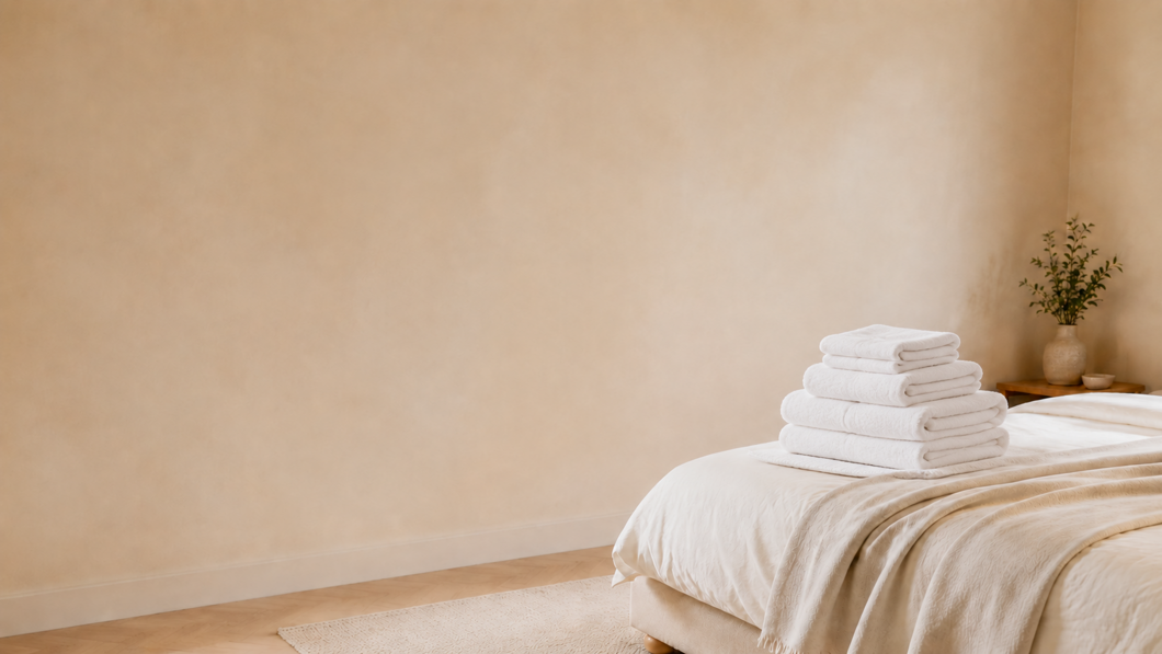 Kit asciugamani piegati sul letto