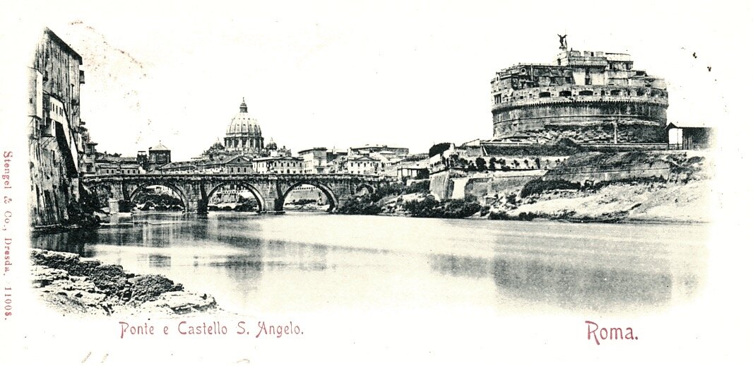 il Tevere a Roma a castel Sant&#039;Angelo