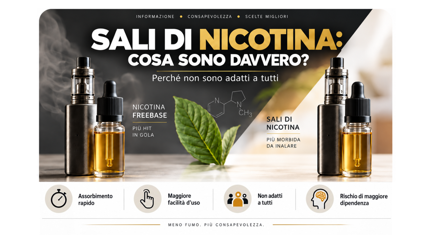 SALI DI NICOTINA: COSA SONO DAVVERO E PERCHÉ NON SONO ADATTI A TUTTI.