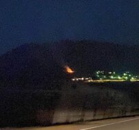 Incendio sterpaglie visto da Telve Incendio sterpaglie visto da Telve