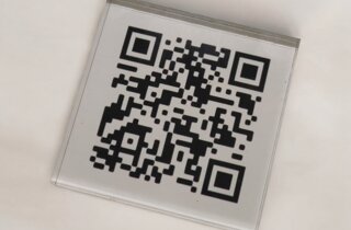 QR code stampato plexiglass ristorante bar