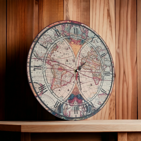 orologio in legno stampato