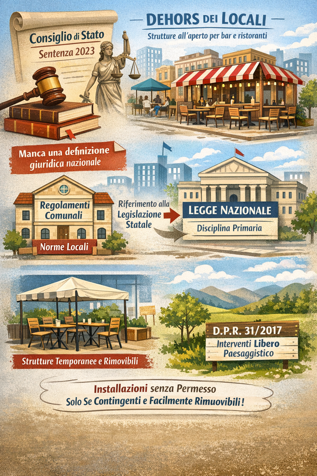 DEHORS DI ATTIVITA' COMMERCIALI: PROFILI EDILIZI E PAESAGGISTICI